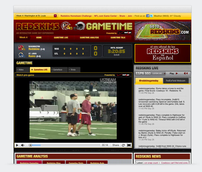 Redskins Gametime