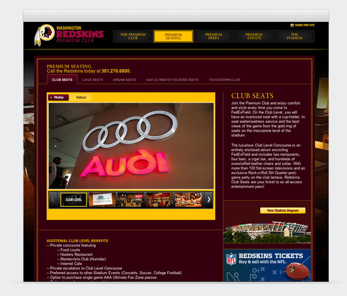 Redskins Premium Club